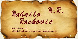 Mahailo Rašković vizit kartica